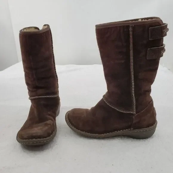 UGG Boots 5 Haywell Brown Suede Leather‎ Winter She