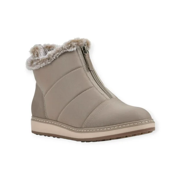 White Mountain Womens Tamarin Puffer Fur-Lined Ankle Boots Size 9.5 New