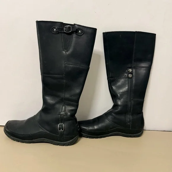 The North Face Camryn Black Leather Tall Waterproof Boots