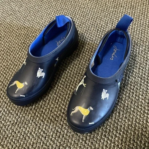 joules rain boots women's size 5 Dog Print/blue          ‎   3672