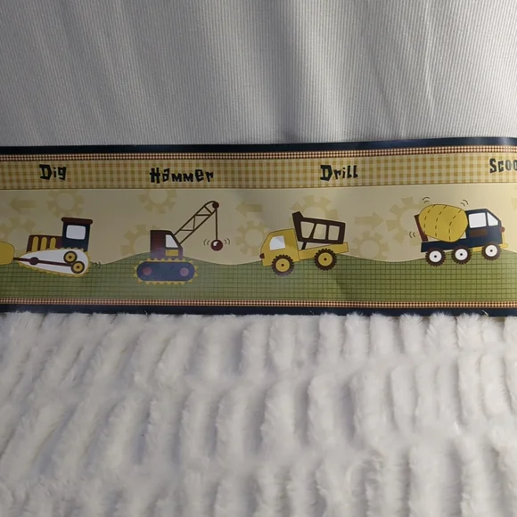 Vintage‎ Construction Vehicle Wallpaper Boarder 26 Feet X 6 Inches