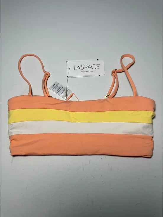 L*Space Rebel Stripe Top Bikini Swimwear Size Small