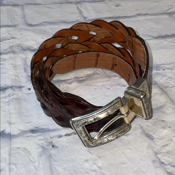 Brighton Leather Braided Belt (Reversible)