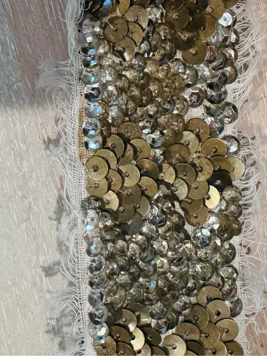 Anthropologie Gold Sequin Belt