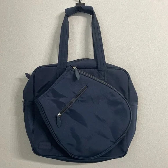 Ame & Lulu Hamptons Tennis‎ Bag Navy Blue