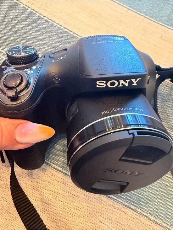 Sony Black Camera with Black Lens Cap