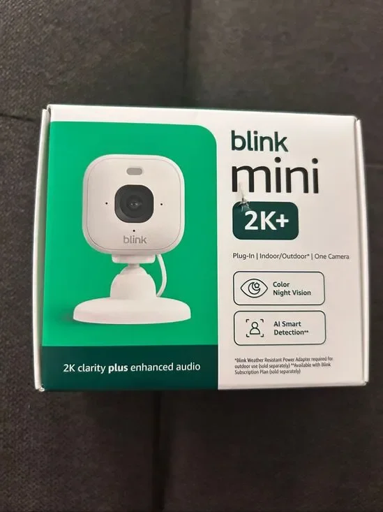 Blink mini 2k camera indoor night vision new in the box