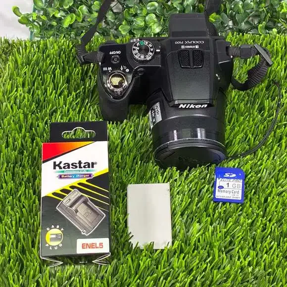 Nikon COOLPIX P100 10.3MP Digital Camera with 26x Optical Zoom, Battery, and Mem