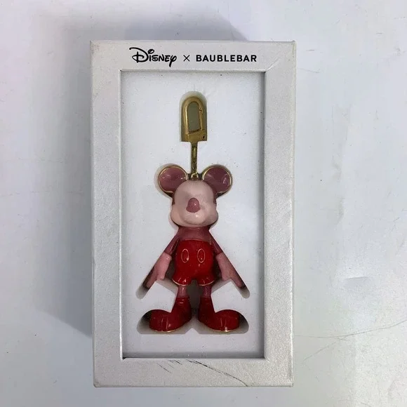BaubleBar x Disney Mickey Pink Colorblock Enamel‎ Bag Charm
