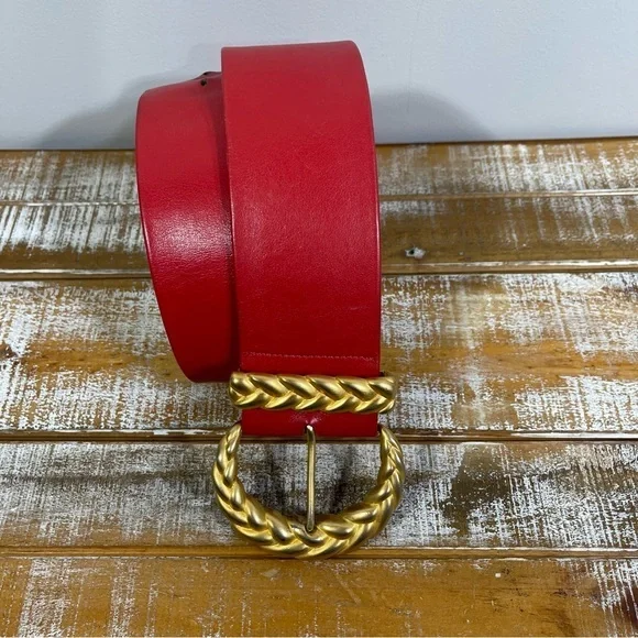 Vintage Anne Klein By Calderon Genuine Leather Belt Size S  MADE IN U.S.A.