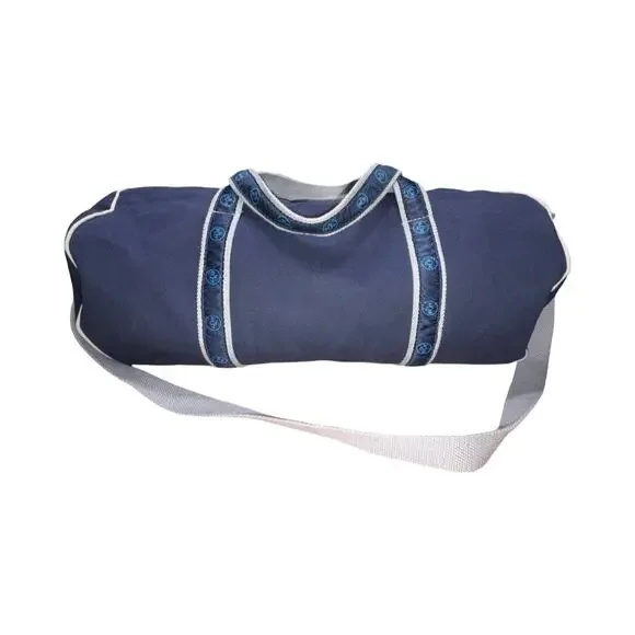 AQR Capital Management Scarborough & Tweed Navy Blue Canvas Duffle Banker Bag