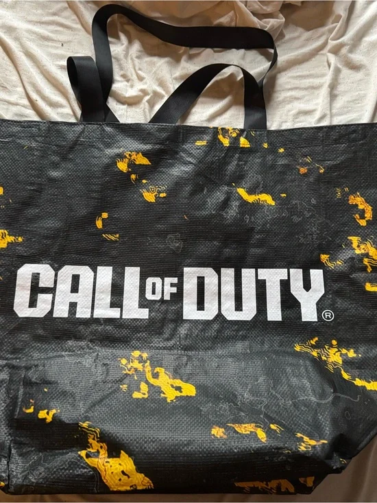 Black & Yellow Logo Tote Bag
