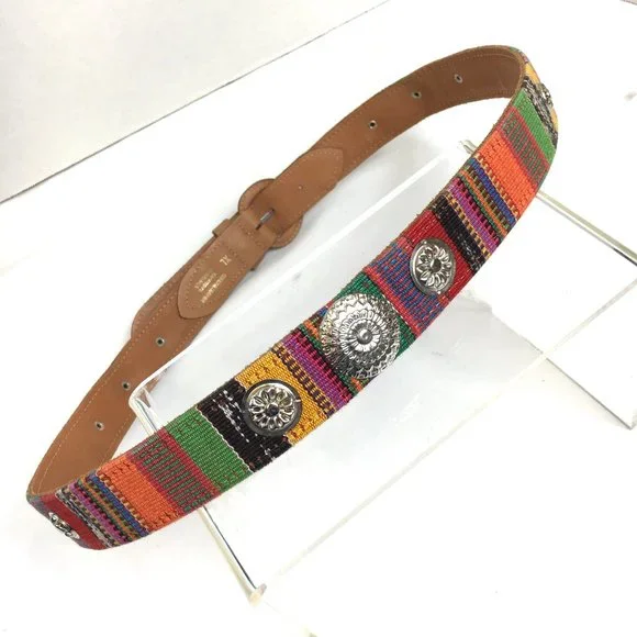 Southwestern Style concho Mexican  Leather Belt