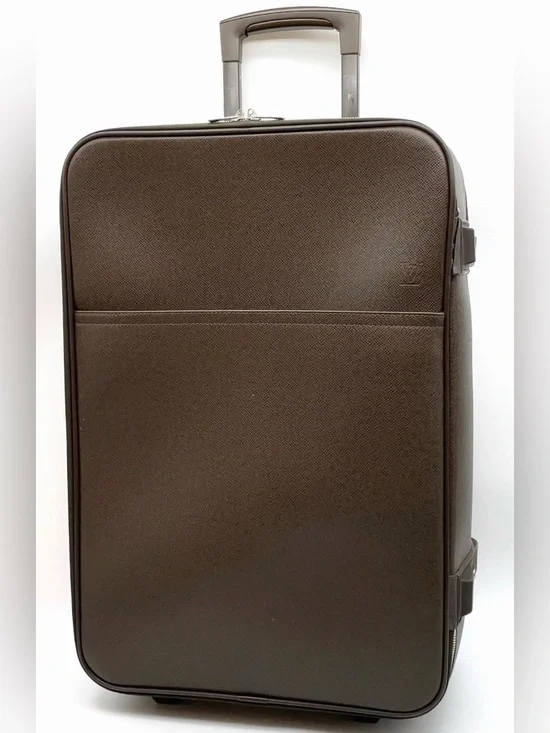 Louis Vuitton Brown Textured Roll-Top Carry-On Pegasus 55 TAIGA BROWN ZIP TRAVEL