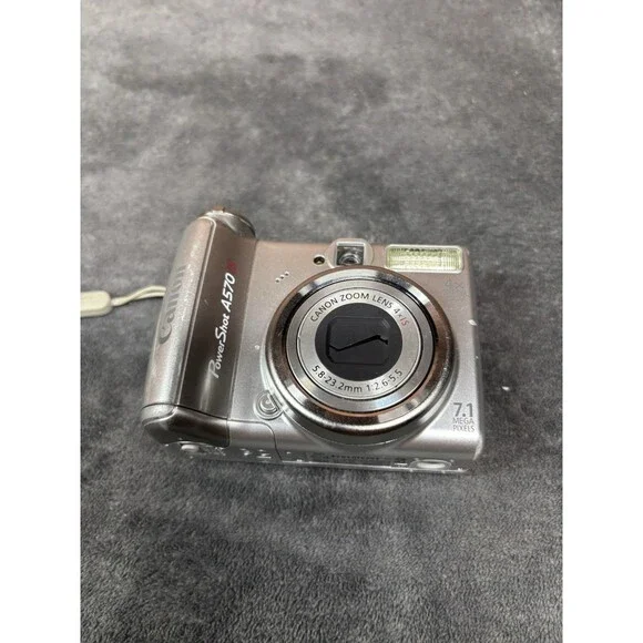 Canon PowerShot A570 IS Digital Camera 7.1MP 4x Optical Zoom For Parts/Repair