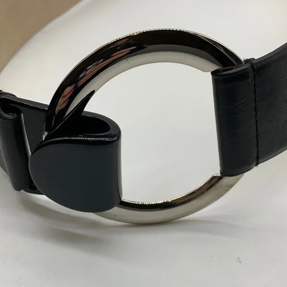 Chicos black leather Cinch Belt Sz S/M