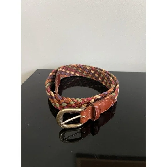 L.L. Bean Woven Belt Women 36 Multicolor