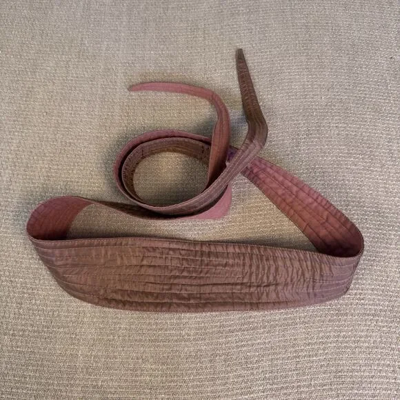 Vintage Silk Sash Wrap Belt Purple Obi One Size 535