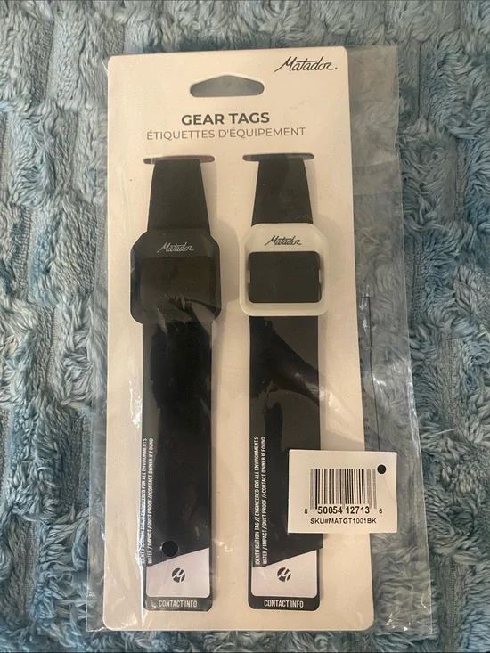 Matador Gear Tags Weatherproof Luggage Backpack Identifier 2-Pack Black NWT