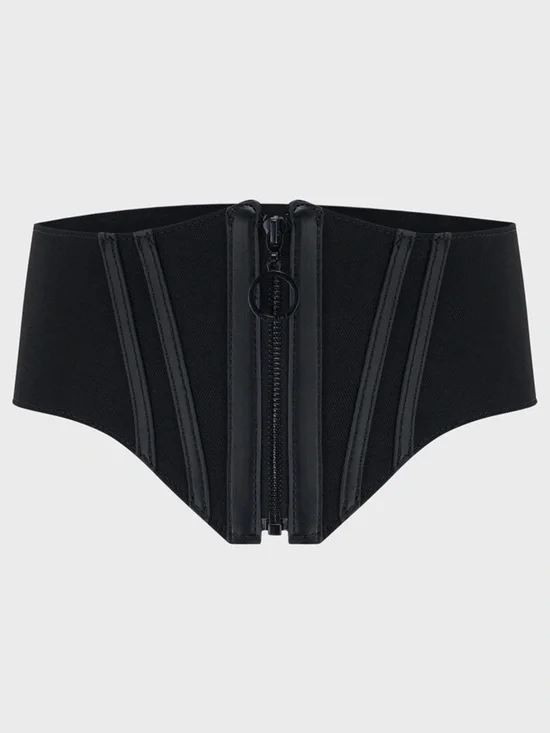 KIHILIST Obsidienne Corset Belt Black Gothic Waist Cincher NWT