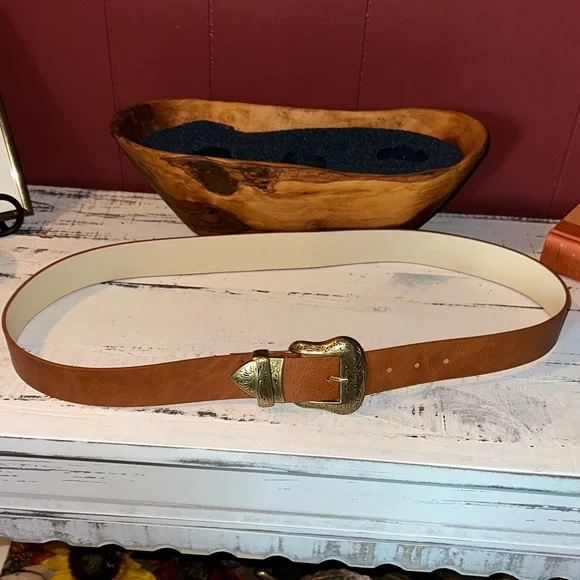 Belt with Gold Buckle