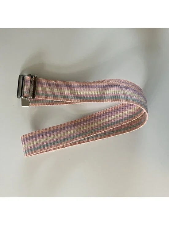 Pastel Stripe Canvas Rib Belt Pink Purple Claires Y2K Lizzie McGuire 52.5