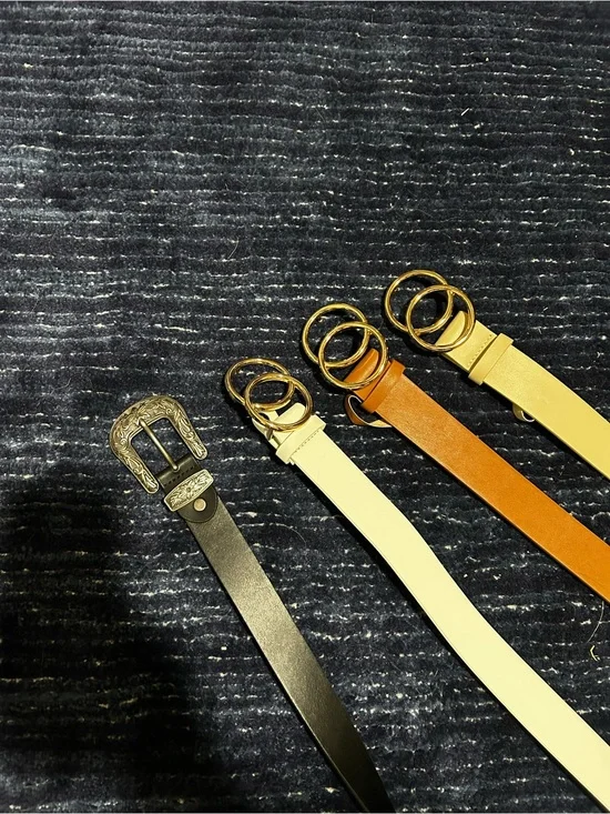 Classic Leather Belt bundle - Black, Cream, Tan, Brown