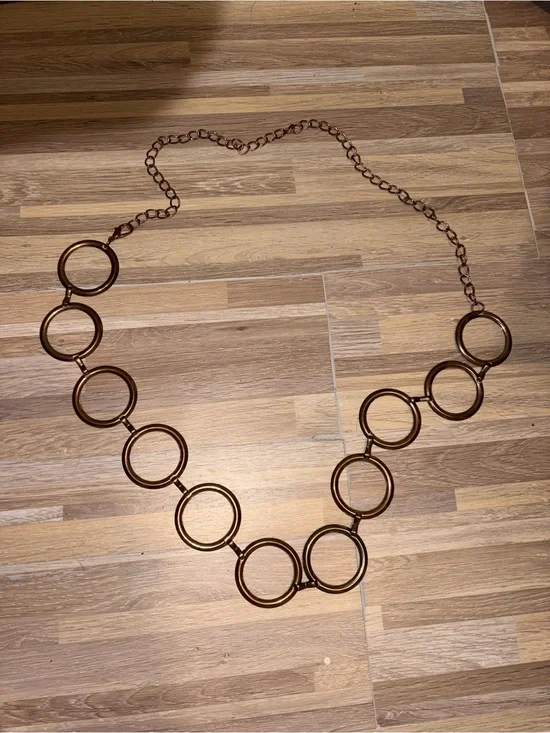 Women’s Gold-Tone Open Circle Link Belt small waist