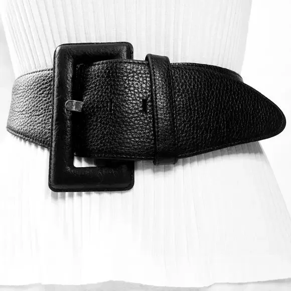 Express Compagnie Internationale Womens Genuine Grained Leather Fashion Belt M