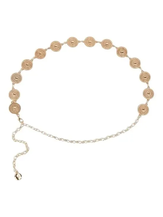 Bohemian Gold Tone Medallion Chain Belt