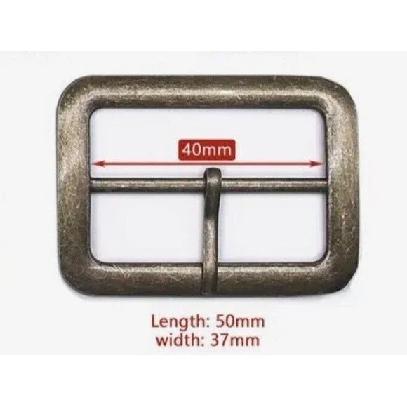 Set Lot of 10 Bronze 40mm Square Metal Shoe Bag Belt Buckles DIY Accessory Sew