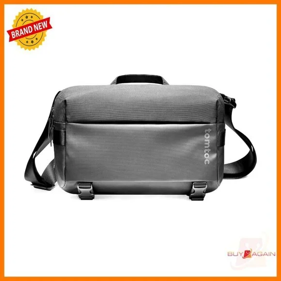 Compact Crossbody Sling Bag 10L, Water-Resistant Nylon, Multi-Compartment
