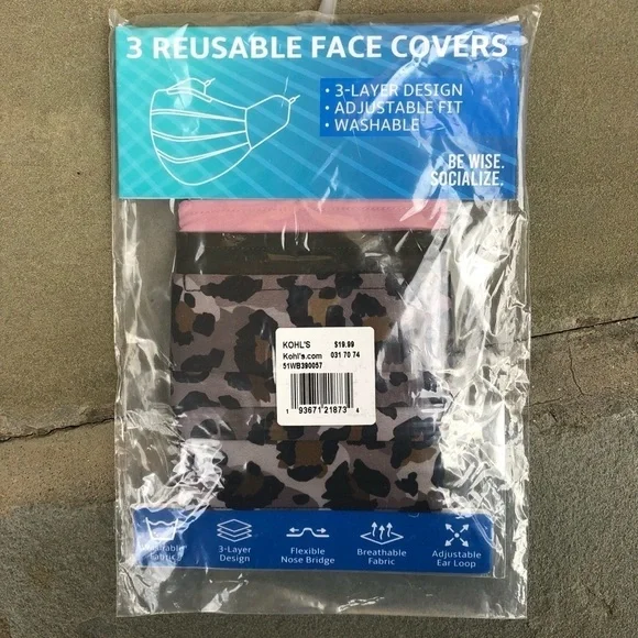 3 pack face masks