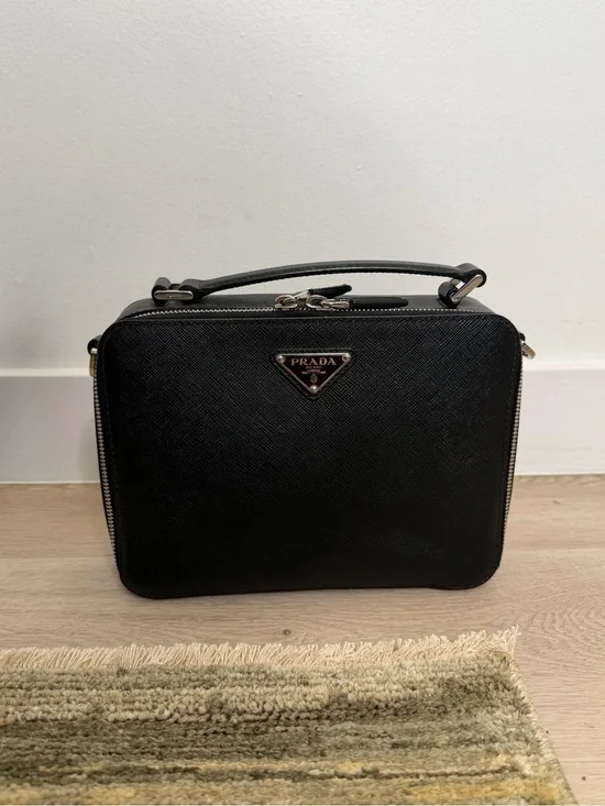 Prada Black Saffiano Men’s Brique Bag