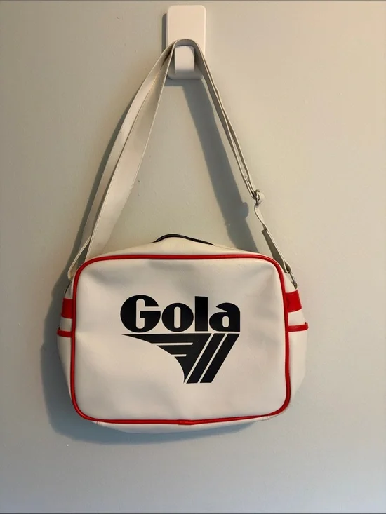 Gola White and Red Retro Messenger Bag