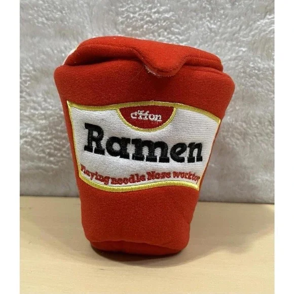 Chewffon Ramen Noodle Nose Work Dog Toy Enrichment Puzzle Plush Treat Hider