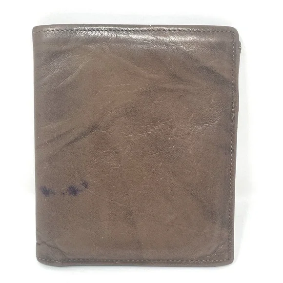 Vtg Prince Gardner Brown Top Grain Leather Bifold Mens Wallet‎ USA Billfold