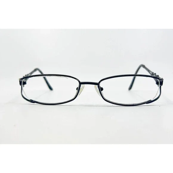 Unbranded Eyeglasses Womens Black Floral Cutout Temple 52-17-135