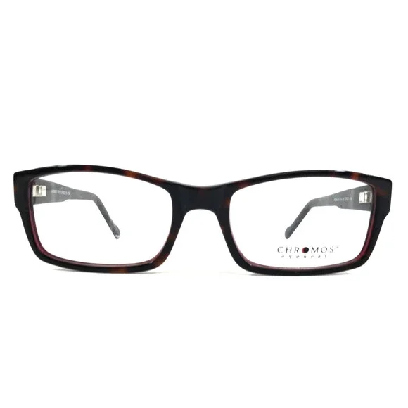 Chromos Eyewear Eyeglasses Frames PENN DEMI PINK Rectangle Full Rim 54-19-140