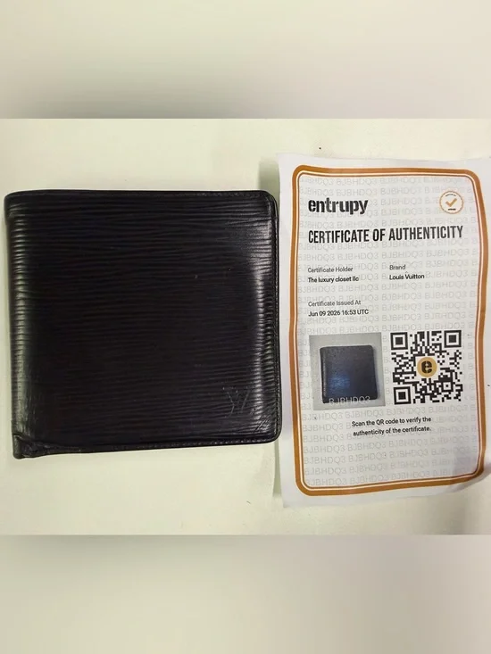 Louis Vuitton Black Epi Leather Bifold Wallet