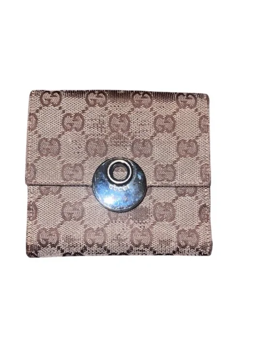 Vintage Y2K Gucci GG Canvas Eclipse Compact Wallet
