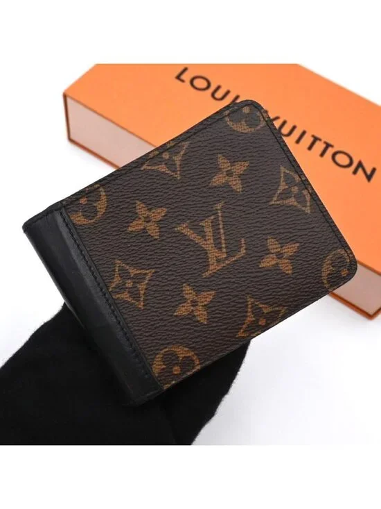 Louis Vuitton Monogram Macassar Portefeuille Multiple Bifold Wallet