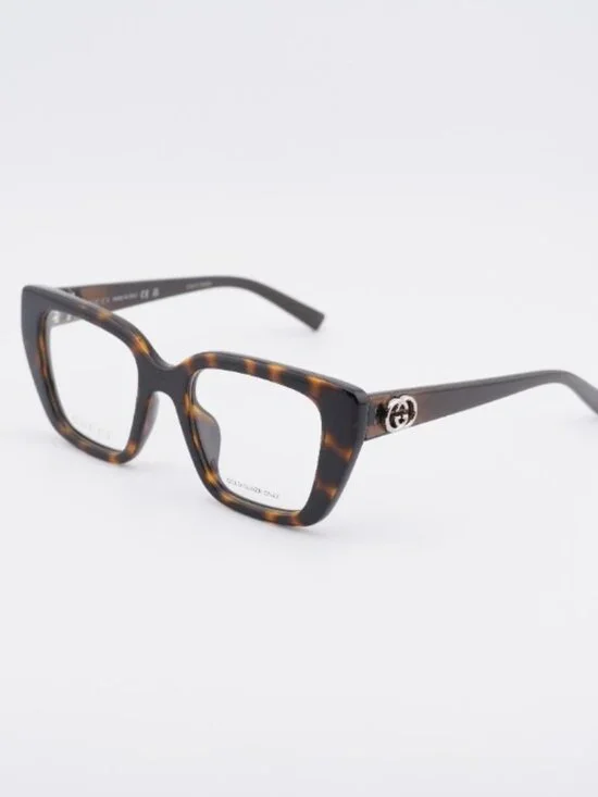 Gucci GG2028O 002 Eyeglasses Brown Havana 50mm Square Frame