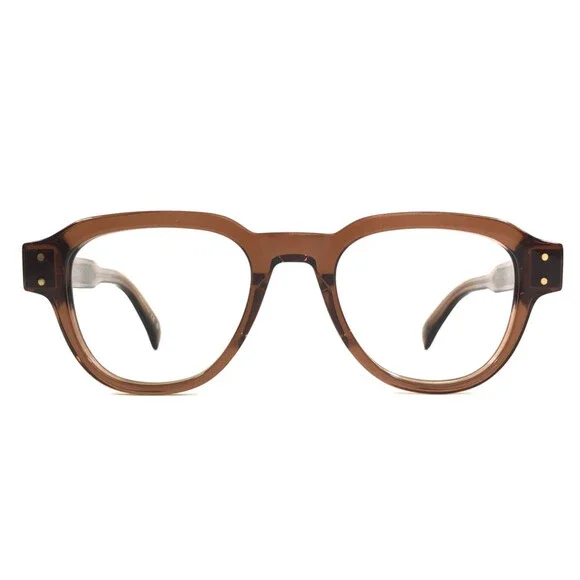 Dunhill Eyeglasses Frames DU0048O 006 Shiny Brown Square Full Rim 49-20-150