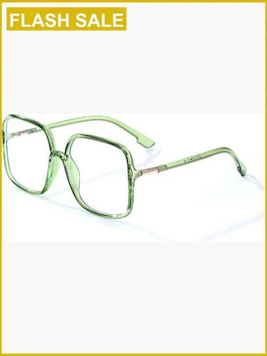 Oversized Square Blue Light Blocking Glasses Ultralight Fashion Nerd Frames