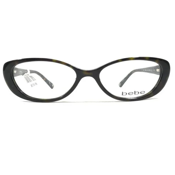 Bebe Eyeglasses Frames Round FRILLY BB5052 215 TORTOISE Oval Full Rim 52-16-135
