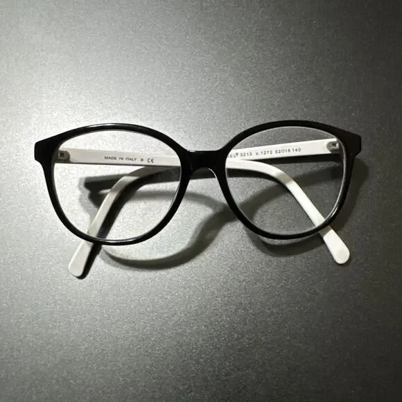 Vintage Chanel eyeglasses mod 3213 size 52-16 140 made in Italy White Black