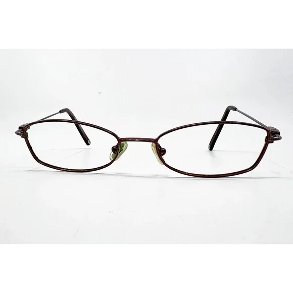 Coach Eyeglasses Womens Burgundy Metal Oval Frame 49-17-135 38885