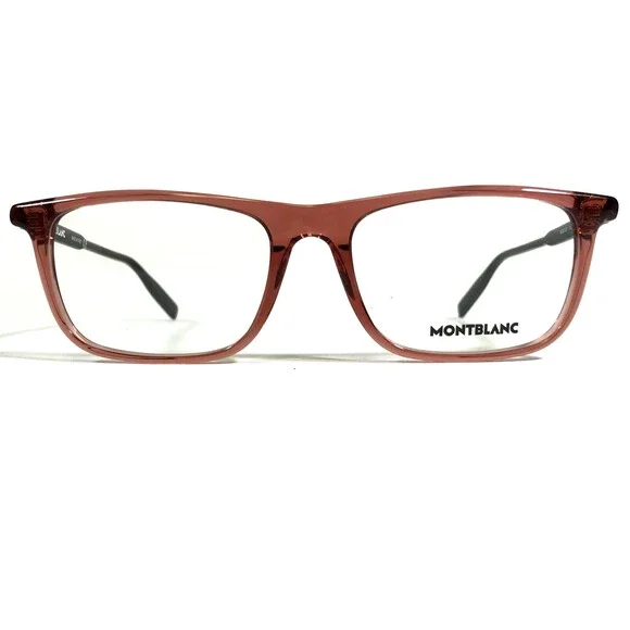 Montblanc Eyeglasses Frames MB0012O 012 Black Red Rectangular Full Rim 54-18-145