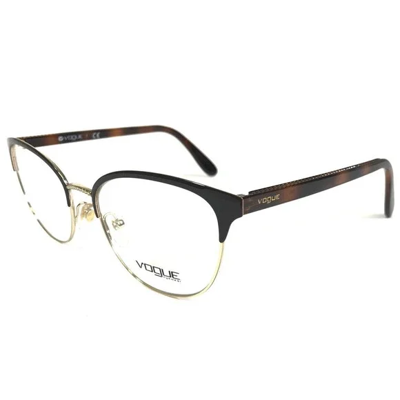 Vogue Eyeglasses Frames VO4088 997 Brown Tortoise Gold Cat Eye 52-18-140